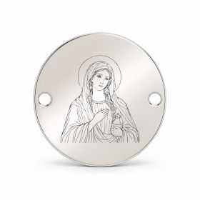 Bănuț argint 925 gravat Sfânta Maria Magdalena, Ø 16,5 mm, cu două găuri — R0957