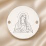 Bănuț argint 925 gravat Sfânta Maria Magdalena, Ø 16,5 mm, cu două găuri — R0957