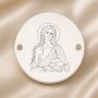 Bănuț argint 925 gravat Sfânta Cuvioasă Maria Egipteanca, Ø 16,5 mm, cu două găuri — R0958