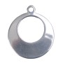 INOX028-Link rotund gaurit din inox 18x16mm