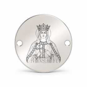Bănuț argint 925 gravat Sfânta Împărăteasă Alexandra, Ø 16,5 mm, cu două găuri — R0967