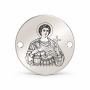 Bănuț argint 925 gravat Sfântul Mucenic Florian, Ø 16,5 mm, cu două găuri — R0973