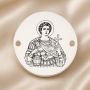 Bănuț argint 925 gravat Sfântul Mucenic Florian, Ø 16,5 mm, cu două găuri — R0973
