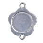 INOX037-Link floare din inox 18x15mm