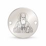 Bănuț argint 925 gravat Sfântul Ierarh Andrei Șaguna, Ø 16,5 mm, cu două găuri — R0987