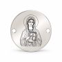 Bănuț argint 925 gravat Sfânta Muceniță Valentina, Ø 16,5 mm, cu două găuri — R0965