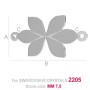 G1225-Baza pandant pentru Swarovski Flame 2205 21mm