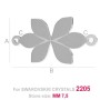 G1225-Baza pandant pentru Swarovski Flame 2205 21mm