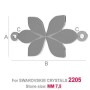 G1225-Baza pandant pentru Swarovski Flame 2205 21mm