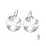 G0367-Leverback Swarovski Rivoli platou 11mm
