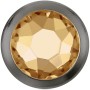 0753-Swarovski Elements 2078/H Crystal Golden Shadow Hotfix SS34 7mm GM-Gun Metal Ring