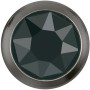 0757-Swarovski Elements 2078/H Crystal Jet Hematite Silver-Foiled GM 7mm - 1BUC