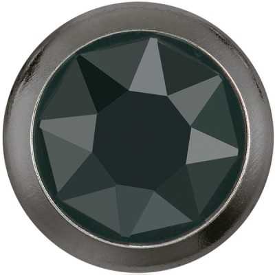 0757-Swarovski Elements 2078/H Crystal Jet Hematite Silver-Foiled GM 7mm - 1BUC