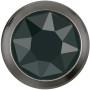 0757-Swarovski Elements 2078/H Crystal Jet Hematite Silver-Foiled GM 7mm - 1BUC