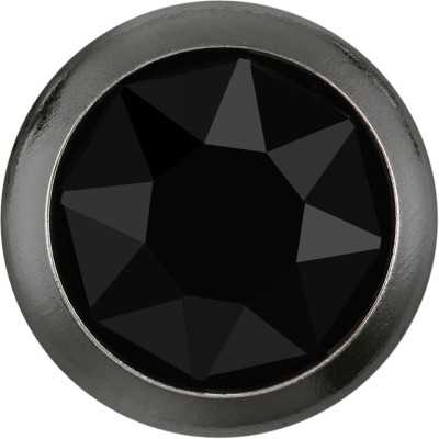 2759-Swarovski Elements 2078/H Crystal Jet Hematite Silver-Foiled GM 7mm - 1BUC