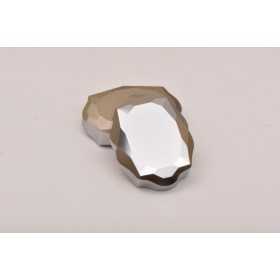 P3072-Swarovski Elements 4142 Light Chrome Foiled 10x8mm Baroque Mirror