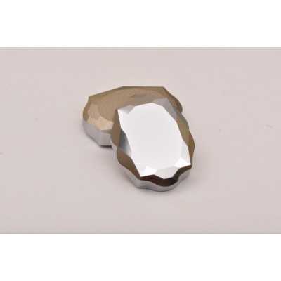 P3072-Swarovski Elements 4142 Light Chrome Foiled 10x8mm Baroque Mirror