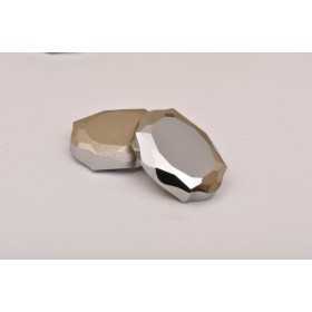 P3074-Swarovski Elements 4142 Light Chrome Foiled 18x14mm Baroque Mirror