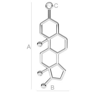 G520-Charm elefantel decupat 14.10x15.80mm