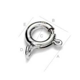 G1287-Incuietoare rotunda din argint 8.5x6.9 mm 1 bucata