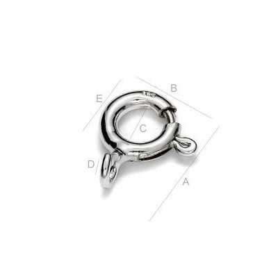 G1289-Incuietoare rotunda din argint 8.3x6.5 mm 1 bucata