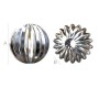 G1314 - Bilute Argint cu Striatii 5mm, gaura 1.20mm 1 bucata