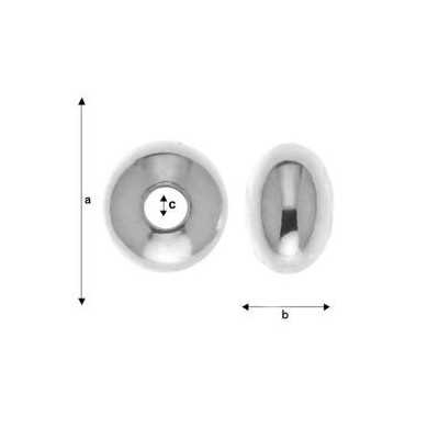 G1336- Biluta Argint aplatizata 3.20x2.10mm, gaura 1.20mm 1 bucata