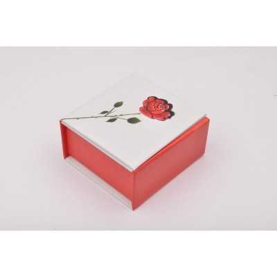 D165 - Cutiuta inel trandafir rosu-1 buc