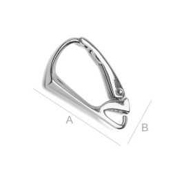 G0022-Leverback tortita din argint cu bucla 18.5x11.5mm 1 buc