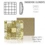 P3234-Swarovski Elements 2493 Chessboard Crystal Gold Patina 10mm