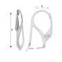 G0108-Leverback decupat pandantive Swarovski 20x14mm