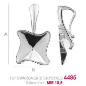 G1464-Baza dreapta pandant pentru Swarovski 4485 10.50mm - 1 buc G1464-Baza dreapta pandant pentru Swarovski 4485 10.50mm - 1 buc