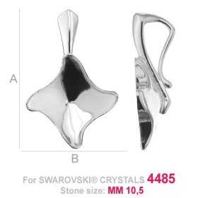 G1465-Baza pandant romb pentru Swarovski 4485 10.50mm - 1 buc G1464-Baza dreapta pandant pentru Swarovski 4485 10.50mm - 1 buc