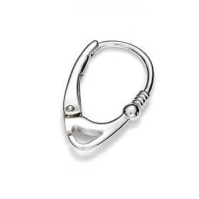 G0110-Leverback tortita cercei din argint cu biluta si arc 18mm 1 buc