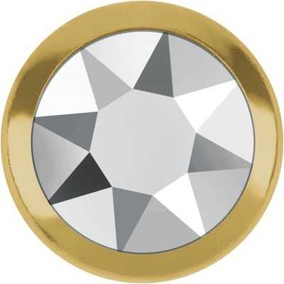 2753-Swarovski Elements 2078/H Crystal Golden Shadow Silver-Foiled GR 7mm - 1BUC