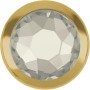 2434-Swarovski Elements 2078/H Silver ShadeS-Foiled Hotfix SS34 7mm GR-Gold Ring