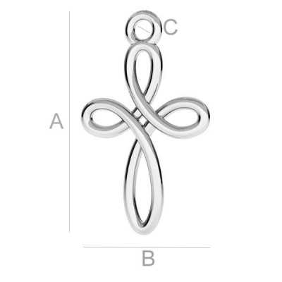 G161-Charm cruciulita 12x19.5mm