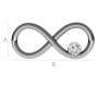 G1221-Charm link infinit Love din argint 18,5x84mm 1buc