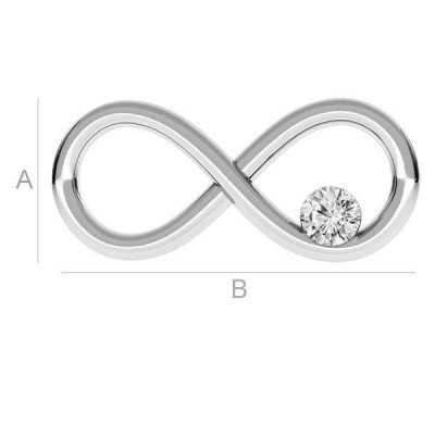 G1221-Charm link infinit Love din argint 18,5x84mm 1buc