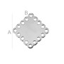 G1566-Charm placheta din argint cu 2 gauri 7,4x36mm