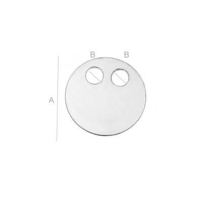 G524-Charm banut argint cu o gaura si za 16.50mmx0.33mm