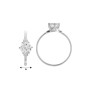 G1716- Inel Logodna de argint 925 cu cristal de 6MM, diametru 18.30MM