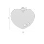 G1787-Charm inimioara argint 14x15.50mm cu stelute 1 buc