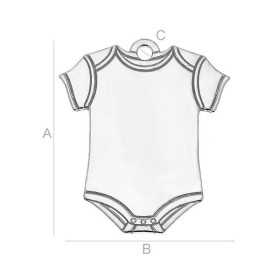 G1802-Charm argint body bebe 16x11MM-1buc