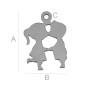 G1807-Charm Fetita si Baietel 17.80x12.60MM 1 buc