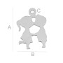 G1807-Charm Fetita si Baietel 17.80x12.60MM 1 buc