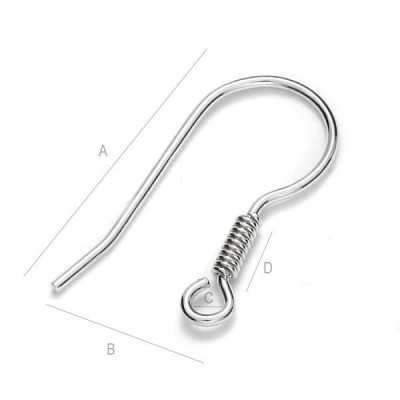 G0045-Tortita argint cu arc pentru cercei 18x10mm Light