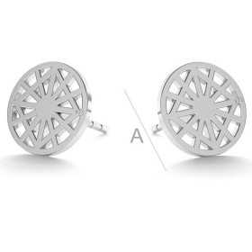 G0573-Tija cercei Argint 925 cu model geometric 9MM-1buc G0320-Tija cercei Argint 925 9MM-1buc