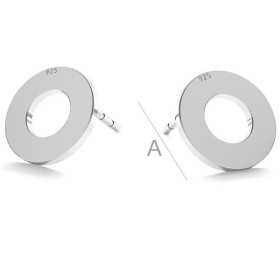 G0683-Tija cercei cerc Argint 925 9MM-1buc 0.5mm G0320-Tija cercei Argint 925 9MM-1buc