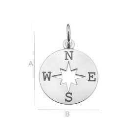 G0899-Charm Busola argint 925 19MM-1 buc